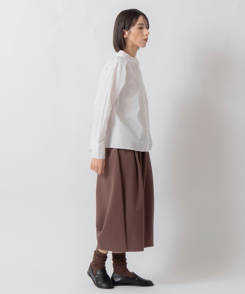 Kelen(ケレン)の「「KELEN / ケレン」スタンドカラーブラウス(シャツ/ブラウス・レディース・グリーン/オフホワイト/ブラック/ブルーグレー・S/M)」の20枚目の写真