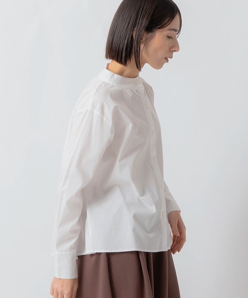 Kelen(ケレン)の「「KELEN / ケレン」スタンドカラーブラウス(シャツ/ブラウス・レディース・グリーン/オフホワイト/ブラック/ブルーグレー・S/M)」の21枚目の写真