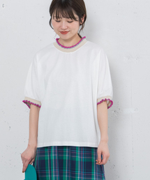 POU DOU DOU | ニットフリル使いドルマントップス(Tシャツ/カットソー)