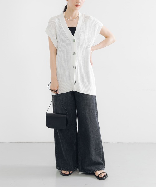 セール】ペーパーヤーンチュニックニットベスト（ベスト）｜URBAN