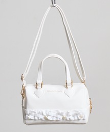 Sunny Side（サニーサイド）の「SUNNY SIDE:さわやかハート フリルリボンパール　ボストン ショルダーバッグ（ショルダーバッグ・キッズ）」