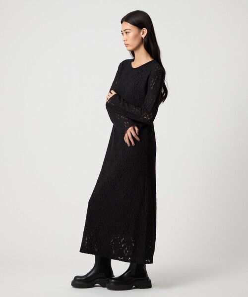 EMMEL REFINES（エメルリファインズ）の「＜EMMEL REFINES＞EM レース ロング ワンピース（ワンピース・レディース・オフホワイト/ブラック・M/S）」の5枚目の写真