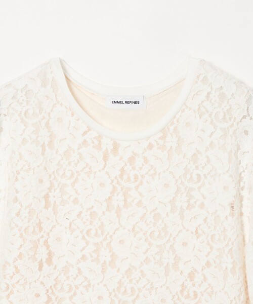 EMMEL REFINES（エメルリファインズ）の「＜EMMEL REFINES＞EM レース ロング ワンピース（ワンピース・レディース・オフホワイト/ブラック・M/S）」の10枚目の写真