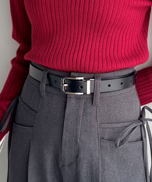 classicalelf（クラシカルエルフ）の「【classicalelf】リバーシブルで楽しむスタイル。リバーシブル２WAYレザーベルト（ベルト・レディース・シルバー/ゴールド・ONE SIZE）」の2枚目の写真