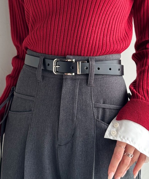 classicalelf（クラシカルエルフ）の「【classicalelf】リバーシブルで楽しむスタイル。リバーシブル２WAYレザーベルト（ベルト・レディース・シルバー/ゴールド・ONE SIZE）」の5枚目の写真