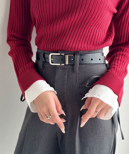 classicalelf（クラシカルエルフ）の「【classicalelf】リバーシブルで楽しむスタイル。リバーシブル２WAYレザーベルト（ベルト・レディース・シルバー/ゴールド・ONE SIZE）」の7枚目の写真