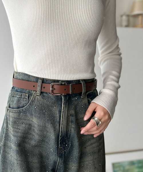 classicalelf（クラシカルエルフ）の「【classicalelf】リバーシブルで楽しむスタイル。リバーシブル２WAYレザーベルト（ベルト・レディース・シルバー/ゴールド・ONE SIZE）」の14枚目の写真