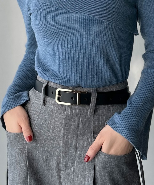 classicalelf（クラシカルエルフ）の「【classicalelf】リバーシブルで楽しむスタイル。リバーシブル２WAYレザーベルト（ベルト・レディース・シルバー/ゴールド・ONE SIZE）」の19枚目の写真