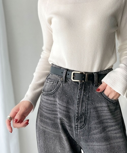 classicalelf（クラシカルエルフ）の「【classicalelf】リバーシブルで楽しむスタイル。リバーシブル２WAYレザーベルト（ベルト・レディース・シルバー/ゴールド・ONE SIZE）」の21枚目の写真