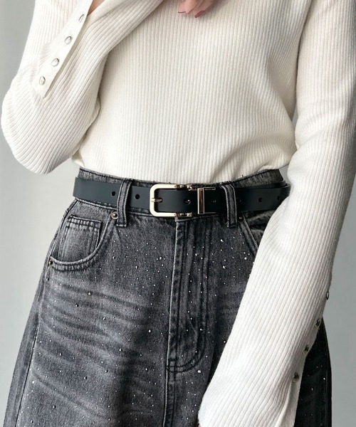 classicalelf（クラシカルエルフ）の「【classicalelf】リバーシブルで楽しむスタイル。リバーシブル２WAYレザーベルト（ベルト・レディース・シルバー/ゴールド・ONE SIZE）」の22枚目の写真