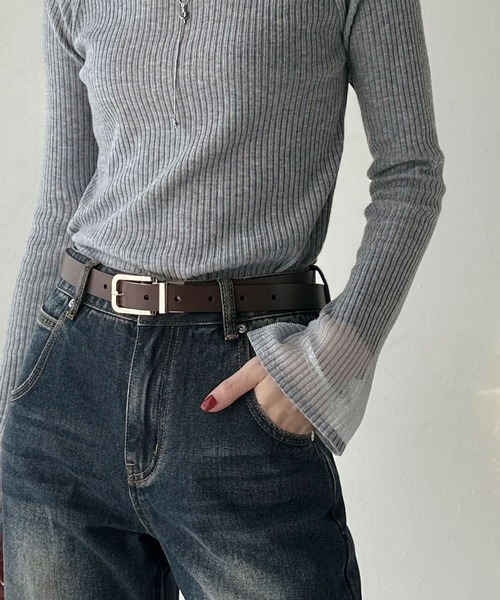 classicalelf（クラシカルエルフ）の「【classicalelf】リバーシブルで楽しむスタイル。リバーシブル２WAYレザーベルト（ベルト・レディース・シルバー/ゴールド・ONE SIZE）」の17枚目の写真