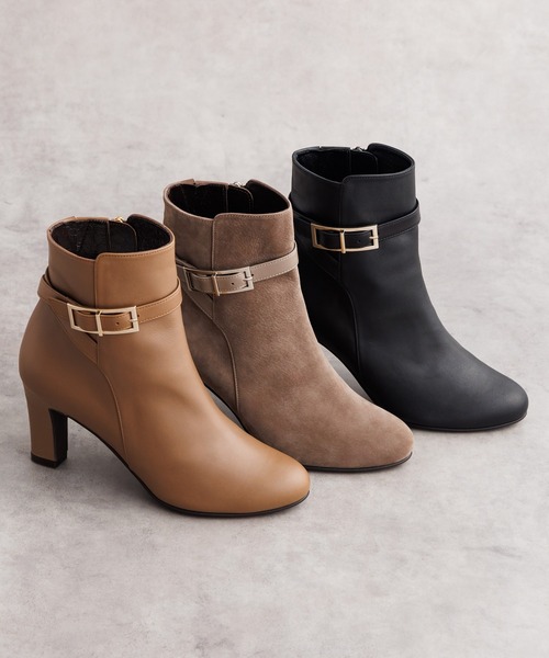 HIMIKO（ヒミコ）の「【HIMIKO】サイドバックルヒールブーツ/651410（ブーツ・レディース・ブラウン/ブラック/グレー・24.0cm/23.5cm/22.5cm/22.0cm/25.5cm/23.0cm/21.5cm/25.0cm/24.5cm）」の3枚目の写真