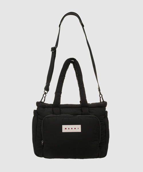 MARNI 黒 パフトートバッグ PUFF / EWトートバッグ（ショルダーバッグ）｜MARNI（マルニ）の