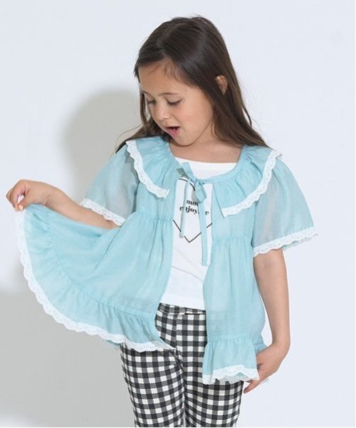Lycee mine(リセマイン)の「シアーギャザートップス【子供服】【キッズ】【女の子】(シャツ/ブラウス・キッズ・ピンク/クリーム/ミント/ラベンダー・110cm/120cm/100cm/150cm/140cm/130cm)」の3枚目の写真