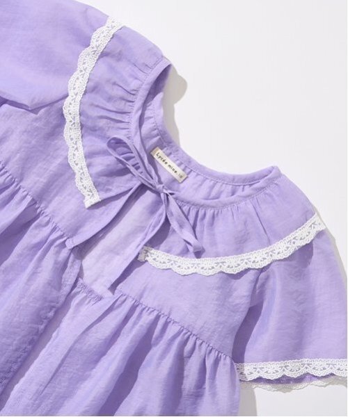 Lycee mine(リセマイン)の「シアーギャザートップス【子供服】【キッズ】【女の子】(シャツ/ブラウス・キッズ・ピンク/クリーム/ミント/ラベンダー・110cm/120cm/100cm/150cm/140cm/130cm)」の8枚目の写真