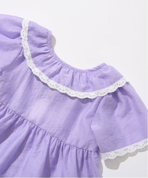 Lycee mine(リセマイン)の「シアーギャザートップス【子供服】【キッズ】【女の子】(シャツ/ブラウス・キッズ・ピンク/クリーム/ミント/ラベンダー・110cm/120cm/100cm/150cm/140cm/130cm)」の9枚目の写真