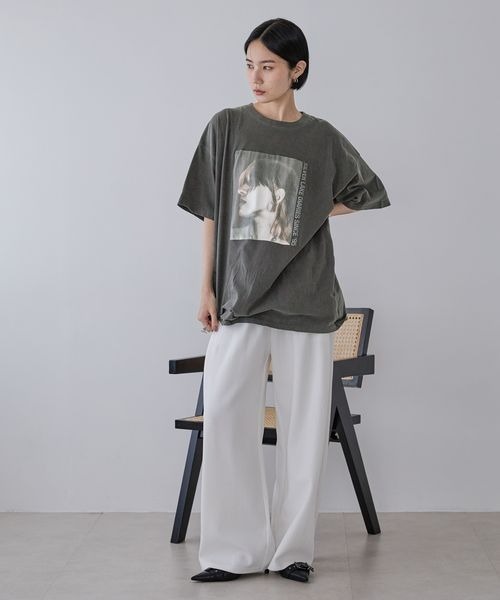 JEANASIS（ジーナシス）の「ROCKフォトクラック BIG TEE/586510（Tシャツ/カットソー・レディース・チャコールグレー/ホワイト/ブラック・FREE）」の10枚目の写真
