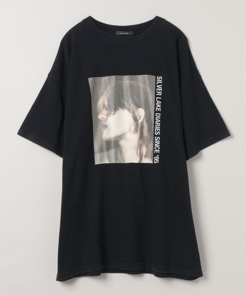 JEANASIS（ジーナシス）の「ROCKフォトクラック BIG TEE/586510（Tシャツ/カットソー・レディース・チャコールグレー/ホワイト/ブラック・FREE）」の9枚目の写真