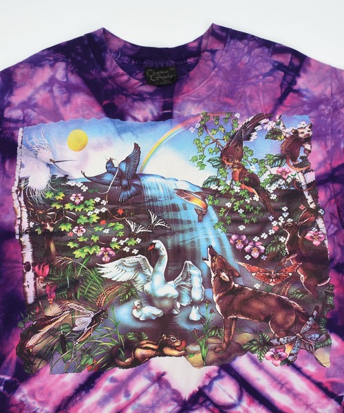 LABORATORY R（ラボラトリーアール）の「【USED】90’s Chapman Graphics タイダイ アニマルTシャツ USA製（Tシャツ/カットソー・メンズ・パープル・X-LARGE）」の2枚目の写真