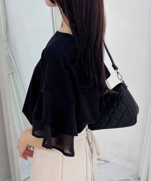 INGNI（イング）の「袖シアーフレアトップス（その他トップス・レディース・オフホワイト/ライトブルー/ブラック・M）」の13枚目の写真