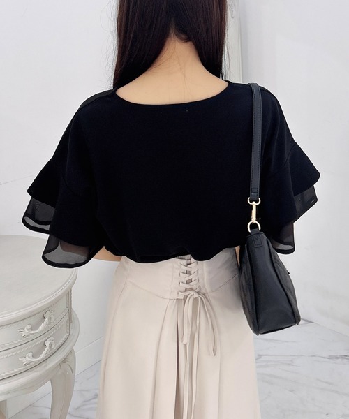 INGNI（イング）の「袖シアーフレアトップス（その他トップス・レディース・オフホワイト/ライトブルー/ブラック・M）」の14枚目の写真