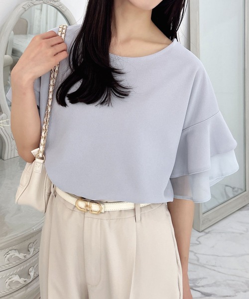 INGNI（イング）の「袖シアーフレアトップス（その他トップス・レディース・オフホワイト/ライトブルー/ブラック・M）」の20枚目の写真