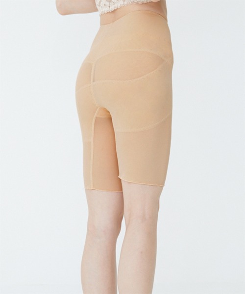 UR'S（ユアーズ）の「シェイプアップガードル（レギンス/スパッツ・レディース・ネイビー/ベージュ・M/L）」の4枚目の写真