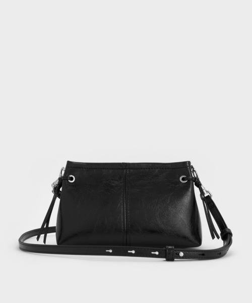 CHARLES & KEITH（チャールズ & キース）の「Noane ノアン クリンクルエフェクトドロウストリングトップハンドルバッグ（ハンドバッグ・レディース・ブラウン系その他7/オートミール/スミクロ・S）」の8枚目の写真