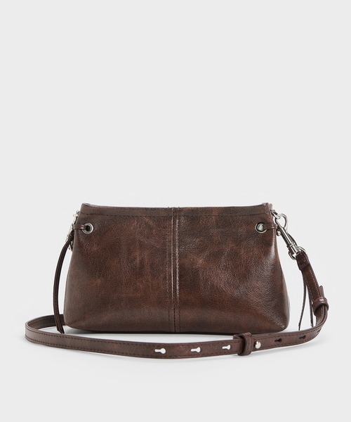 CHARLES & KEITH（チャールズ & キース）の「Noane ノアン クリンクルエフェクトドロウストリングトップハンドルバッグ（ハンドバッグ・レディース・ブラウン系その他7/オートミール/スミクロ・S）」の12枚目の写真