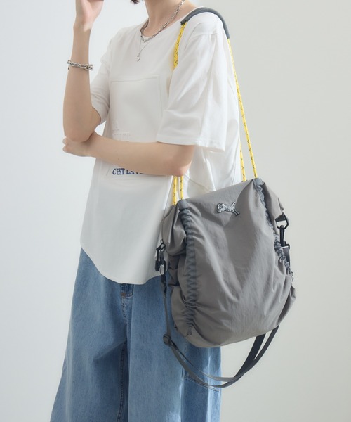 Paradise Picnic(パラダイスピクニック)の「TRANOI. 2WAY TORA BAG(トートバッグ・レディース・グレー/ブラック/アイボリー・FREE)」の19枚目の写真