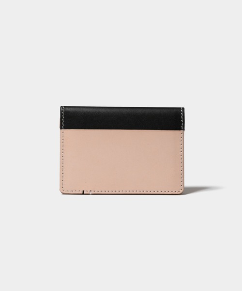 beautiful people（ビューティフルピープル）の「einstein leather    card case（カードケース・レディース・ベージュ×ブラック・FREE）」の2枚目の写真