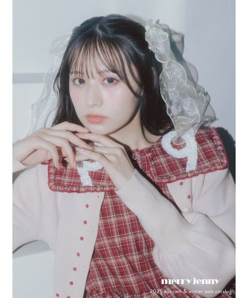 merry jenny（メリージェニー）の「くるくるフリルカラーワンピース（ワンピース・レディース・ネイビー/ブラウン/レッド・FREE）」の6枚目の写真