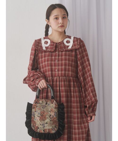 くるくるフリルカラーワンピース（ワンピース）｜merry jenny（メリー