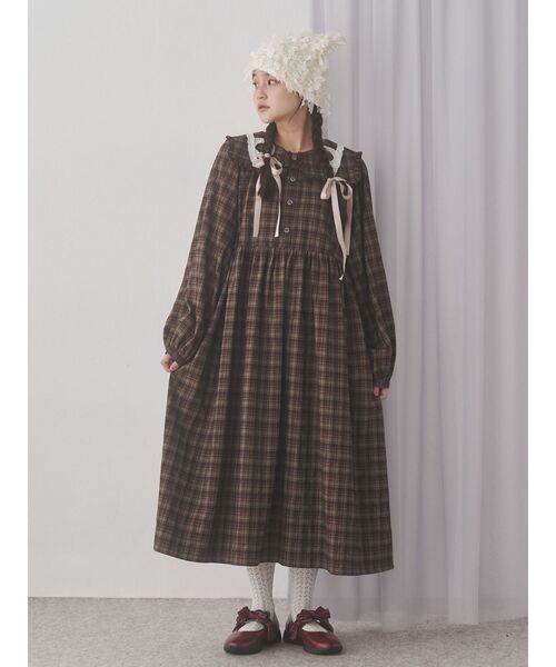 くるくるフリルカラーワンピース メリージェニー Merry Jenny くるくるフリルカラーワンピース（ワンピース）｜merry jenny（メリー