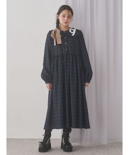 くるくるフリルカラーワンピース メリージェニー Merry Jenny くるくるフリルカラーワンピース（ワンピース）｜merry jenny（メリー