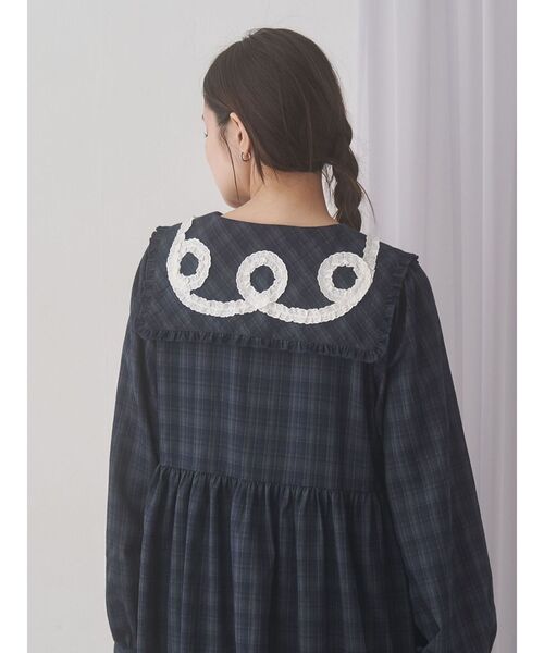 くるくるフリルカラーワンピース（ワンピース）｜merry jenny（メリー