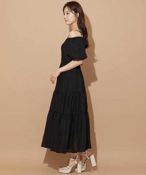 WILLSELECTION(ウィルセレクション)の「バルーンスリーブティアードワンピース(ワンピース・レディース・ブラック系その他/オフホワイト/ブラック・FREE)」の19枚目の写真