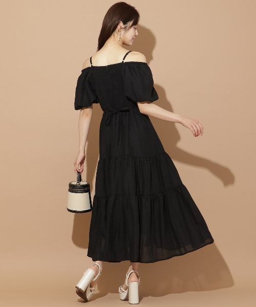 WILLSELECTION(ウィルセレクション)の「バルーンスリーブティアードワンピース(ワンピース・レディース・ブラック系その他/オフホワイト/ブラック・FREE)」の18枚目の写真