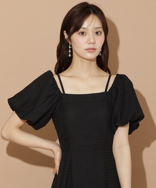 WILLSELECTION(ウィルセレクション)の「バルーンスリーブティアードワンピース(ワンピース・レディース・ブラック系その他/オフホワイト/ブラック・FREE)」の14枚目の写真