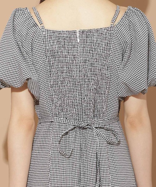 WILLSELECTION(ウィルセレクション)の「バルーンスリーブティアードワンピース(ワンピース・レディース・ブラック系その他/オフホワイト/ブラック・FREE)」の10枚目の写真