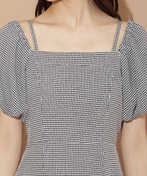 WILLSELECTION(ウィルセレクション)の「バルーンスリーブティアードワンピース(ワンピース・レディース・ブラック系その他/オフホワイト/ブラック・FREE)」の9枚目の写真