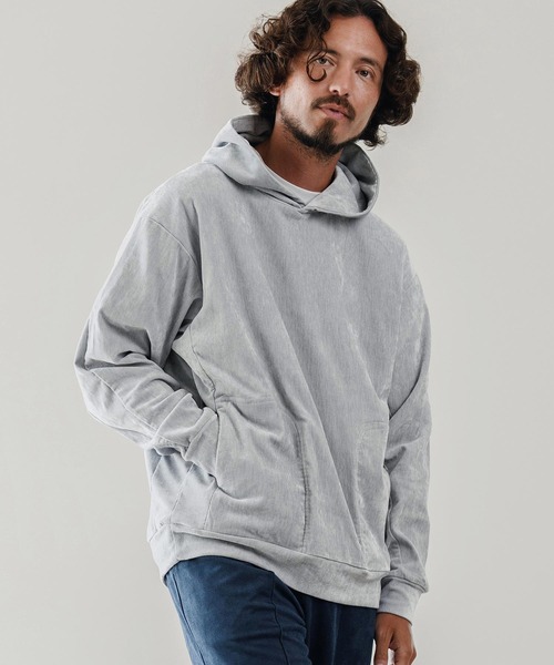 CALL&RESPONSE(コールアンドレスポンス)の「mpa3860-プルパーカー-ビンテージベロア(パーカー・メンズ・グレー/ブラック・2/4/5)」の9枚目の写真