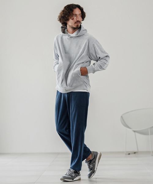 CALL&RESPONSE(コールアンドレスポンス)の「mpa3860-プルパーカー-ビンテージベロア(パーカー・メンズ・グレー/ブラック・2/4/5)」の14枚目の写真