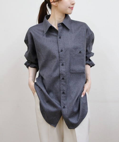 カナコ　THE SHINZONE シンゾーン　 メリノウールダディシャツ 楽天市場】Shinzone シンゾーン メリノウール ダディ シャツ