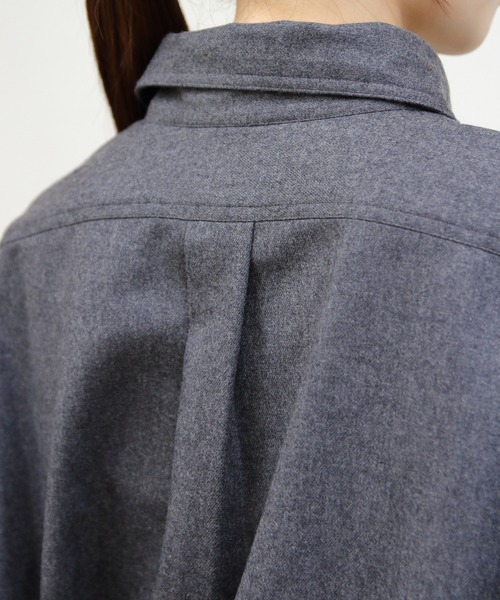 THE SHINZONE（ザ　シンゾーン）の「THE SHINZONE/シンゾーン　ウールダディシャツ　WOOL DADDY SHIRT（シャツ/ブラウス・レディース・チャコールグレー/ネイビー・FREE）」の11枚目の写真