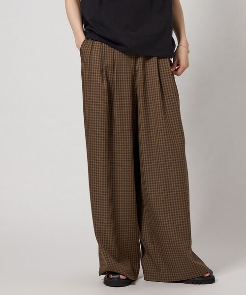 確認用3 CITEN＞チェック3タックイージーパンツ（スラックス）｜CITEN