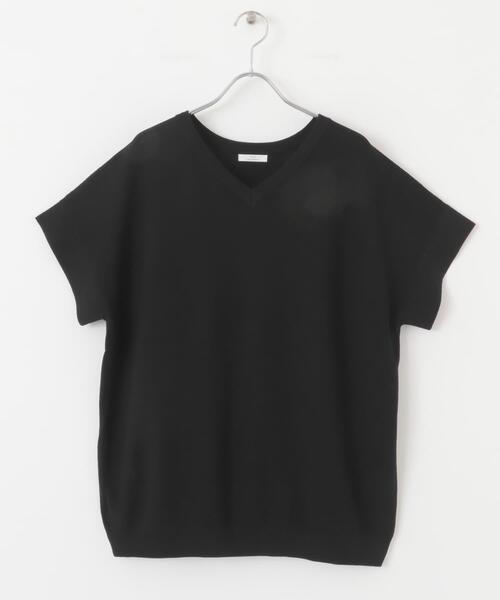 ITEMS URBANRESEARCH(アイテムズ アーバンリサーチ)の「Vネックフレンチニット(ニット/セーター・レディース・ブラック/グレー系その他/ブラウン/レッド系その他・FREE)」の14枚目の写真