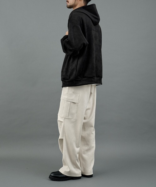 COLONY 2139(コロニートゥーワンスリーナイン)の「シンセティックスエードダブルジップパーカー(パーカー・メンズ・チャコールグレー/ブラック・MEDIUM/LARGE)」の10枚目の写真