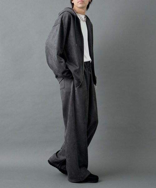 COLONY 2139(コロニートゥーワンスリーナイン)の「シンセティックスエードダブルジップパーカー(パーカー・メンズ・チャコールグレー/ブラック・MEDIUM/LARGE)」の17枚目の写真