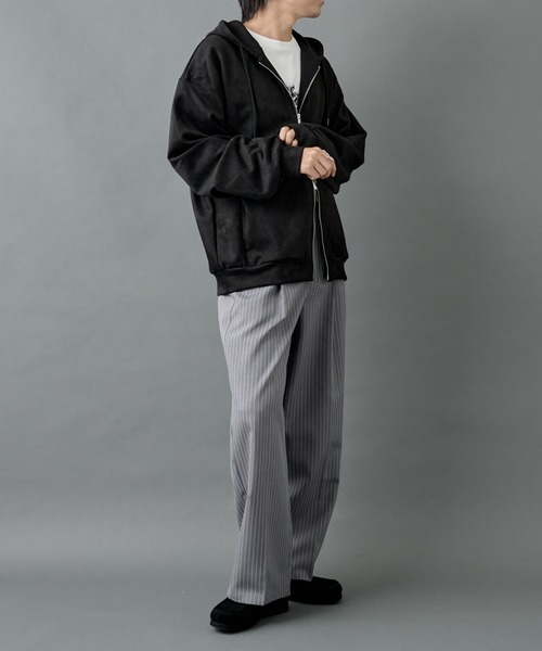 シンセティックスエードダブルジップパーカー（パーカー）｜COLONY